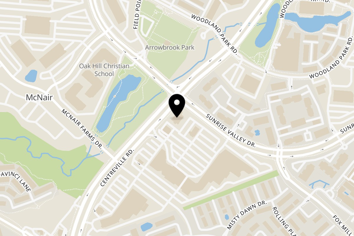 Map showing the location of Stone's Cove Kitbar on 2403 Centreville Rd in Herndon